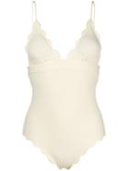 Marysia Scalopped Bikini Suit - White