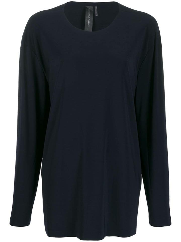 Norma Kamali Boyfriend Long-sleeve Top - Blue
