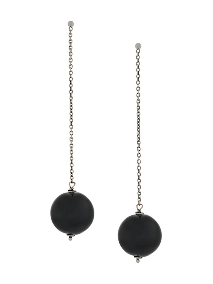 Tomas Maier Sphere Drop Earring - Black