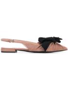 Prada Bow Detail Sling Back Sandals - Neutrals