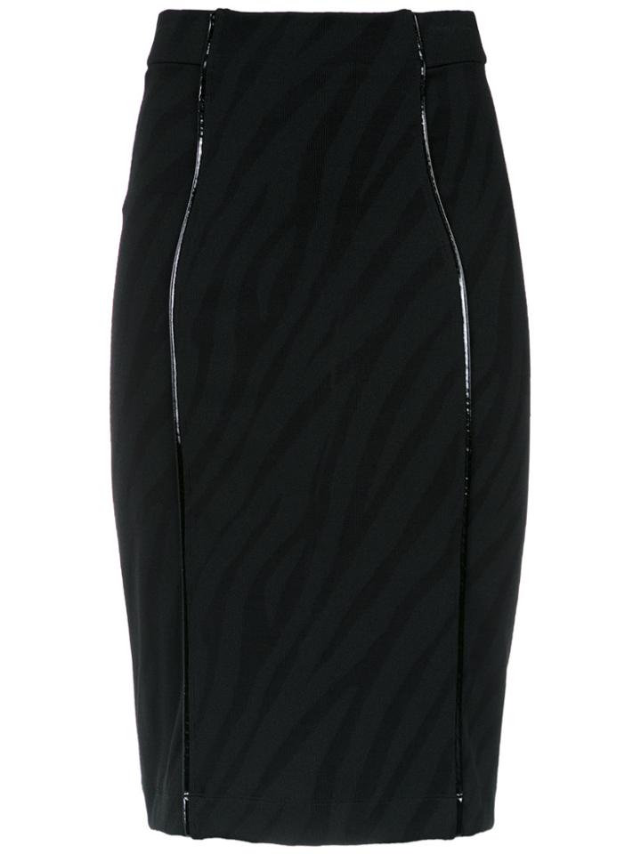 Tufi Duek Animal Print Pencil Skirt - Black