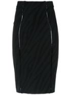 Tufi Duek Animal Print Pencil Skirt - Black