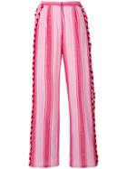Dodo Bar Or Tasselled Striped Trousers - Pink & Purple