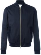 Oliver Spencer 'bermondsy' Bomber Jacket, Men's, Size: Small, Blue, Cotton/polyester/acetate