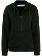 Paco Rabanne Zipped Drawstring Hoodie - Black