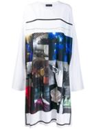 Barbara Bologna Oversized Long-sleeve Dress - White