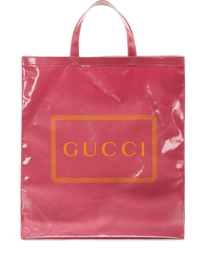 Gucci Medium Gucci Print Tote - Pink