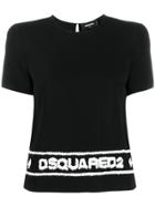 Dsquared2 Logo Stitched T-shirt - Black