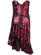Giuseppe Di Morabito Sequinned Asymmetric Hem Dress - Red