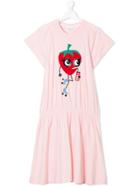 Fendi Kids Teen Strawberry Character Print Dress - Pink & Purple