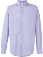 Geometric 'napolo Tokyo' Shirt - Men - Cotton - S, Blue, Cotton, Finamore 1925 Napoli