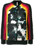 No Ka' Oi Striped Mosaic Camouflage Track Top - Multicolour