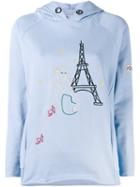 Jour/né Embroidered Paris Hoodie, Women's, Size: 42, Blue, Cotton