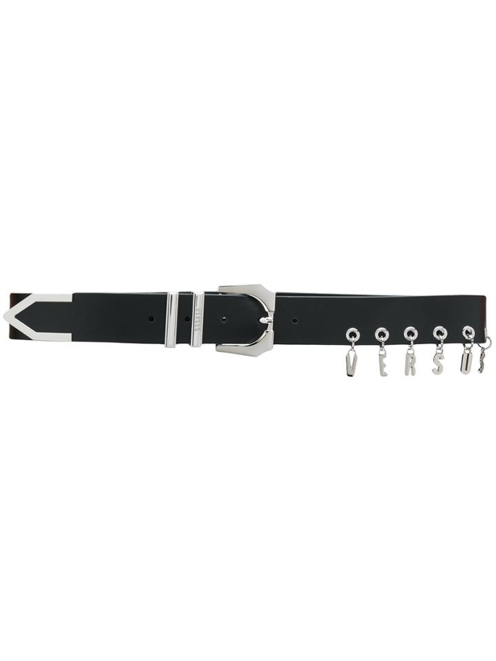 Versus Logo Charm Choker Necklace - Black