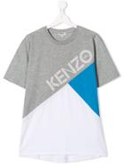 Kenzo Kids Teen Colour-block T-shirt - Grey