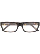 Balenciaga Eyewear Bb0065o Rectangular-frame Glasses - Brown