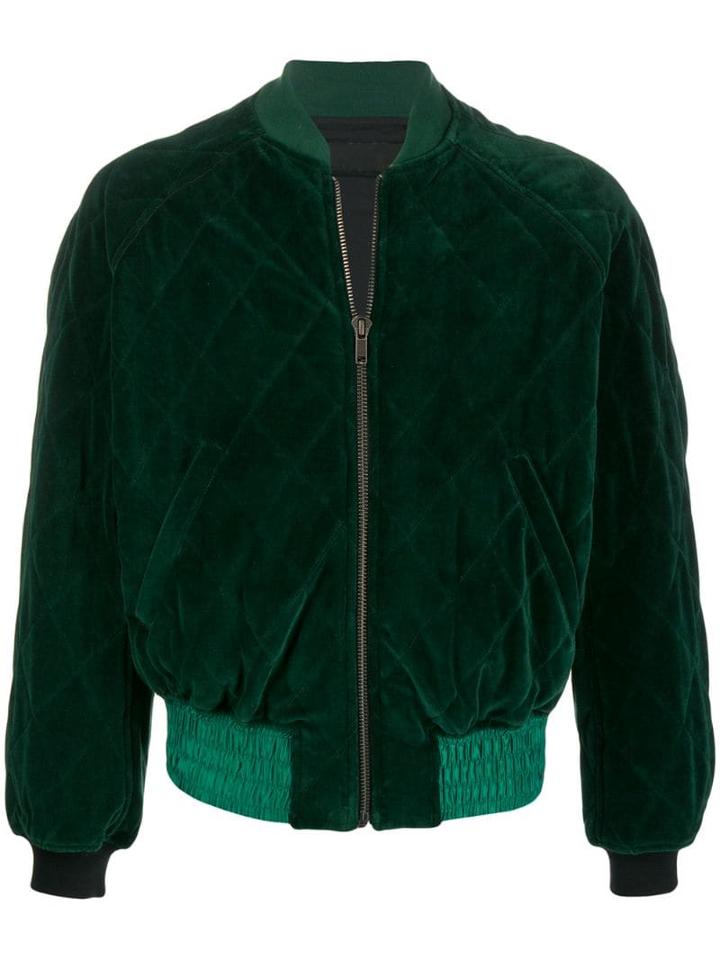 Haider Ackermann Quilted Bomber Jacket - Green