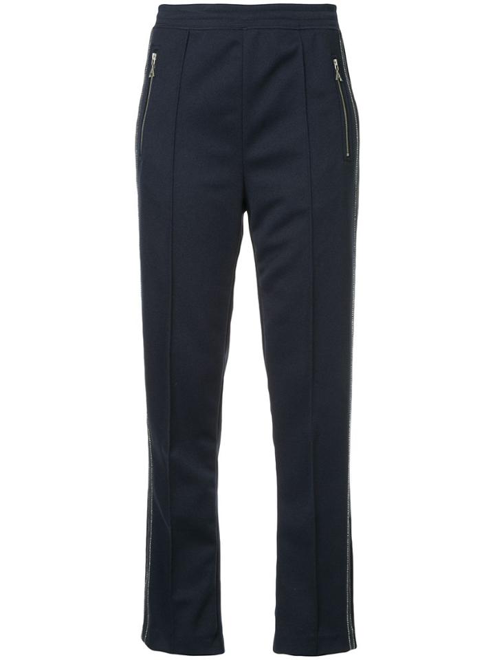 Area Rhinestone Trimmed Track Pants - Blue
