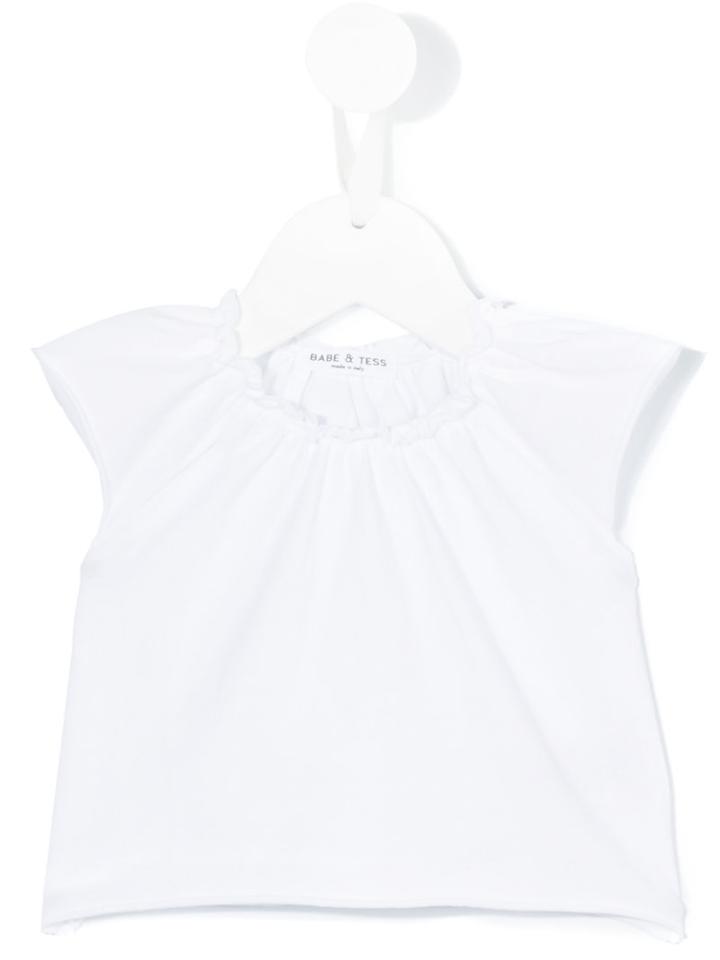Babe And Tess - Ruffled Sleeve T-shirt - Kids - Cotton/elastodiene - 3 Mth, White