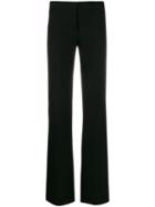 Genny Creased Flared Trousers - Black