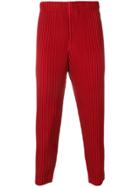 Homme Plissé Issey Miyake Micro Pleated Trousers - Red