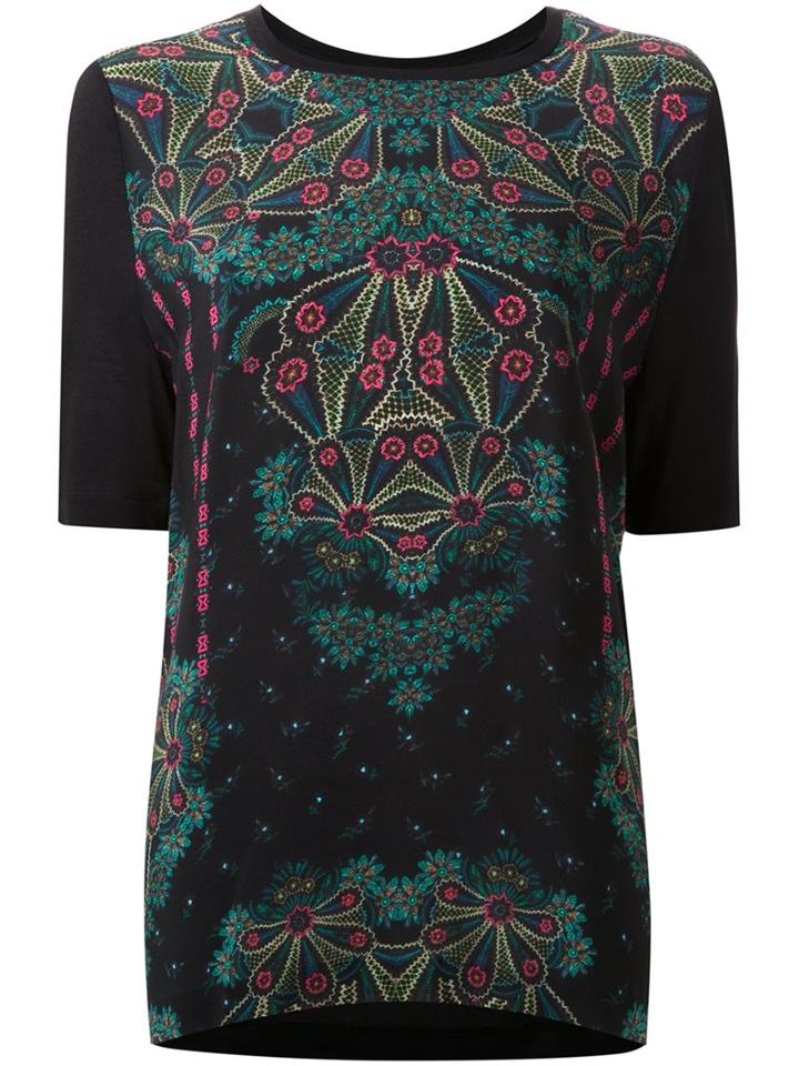 Megan Park 'orla' T-shirt, Women's, Size: 14, Black, Silk/viscose
