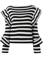 Philosophy Di Lorenzo Serafini Striped Knitted Jumper - Black