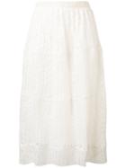 See By Chloé Micro-pleat Lace Skirt - Nude & Neutrals