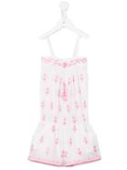 Embroidered Playsuit, Girl's, Size: 11 Yrs, White, Elizabeth Hurley Beach Kids