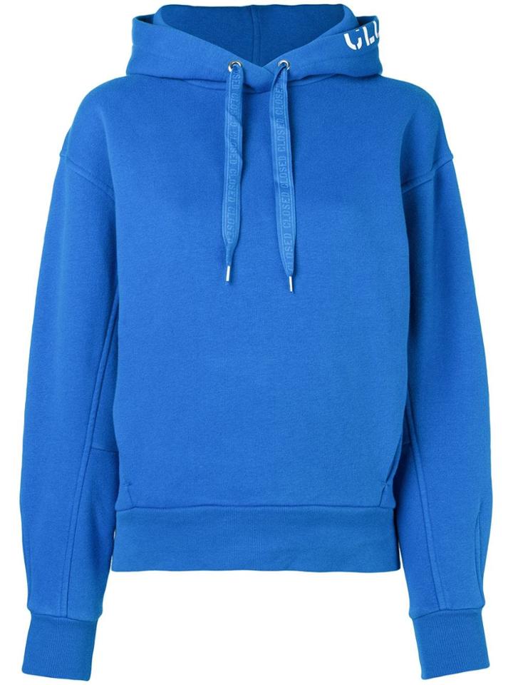 Closed Oversized Logo Hoodie - Blue
