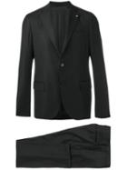 Lardini Two Piece Suit, Men's, Size: 48, Black, Wool/viscose/cupro/cotton