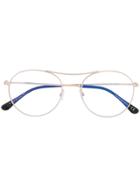Tom Ford Eyewear Thin Round Frame Glasses - Gold