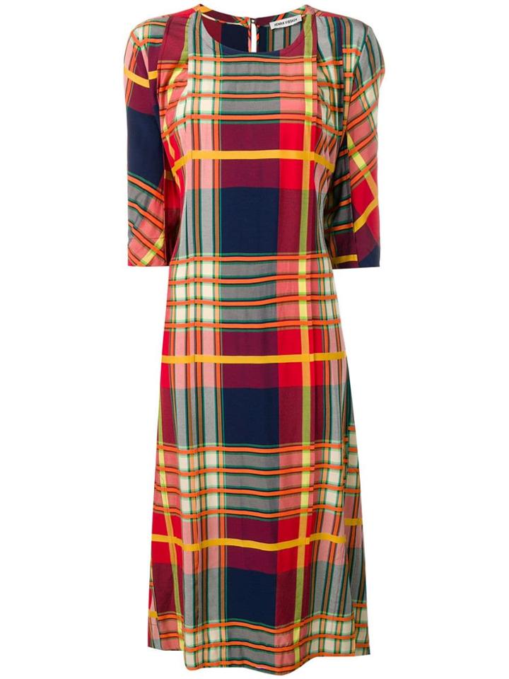 Henrik Vibskov Headwind Check Dress - Red