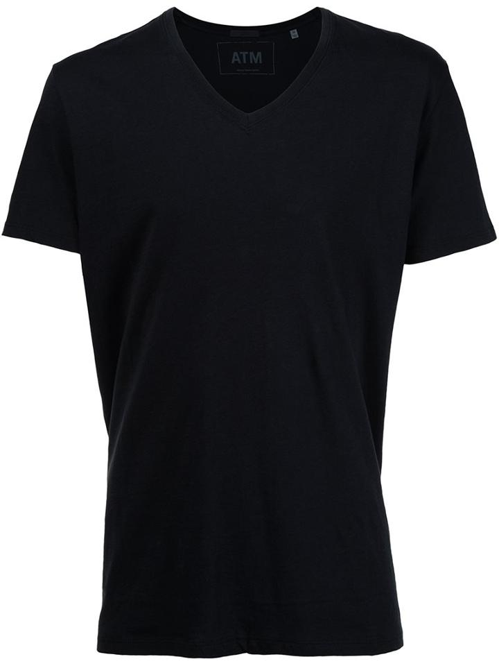 Atm Anthony Thomas Melillo Classic Jersey V-neck T-shirt, Men's, Size: Xl, Black, Cotton