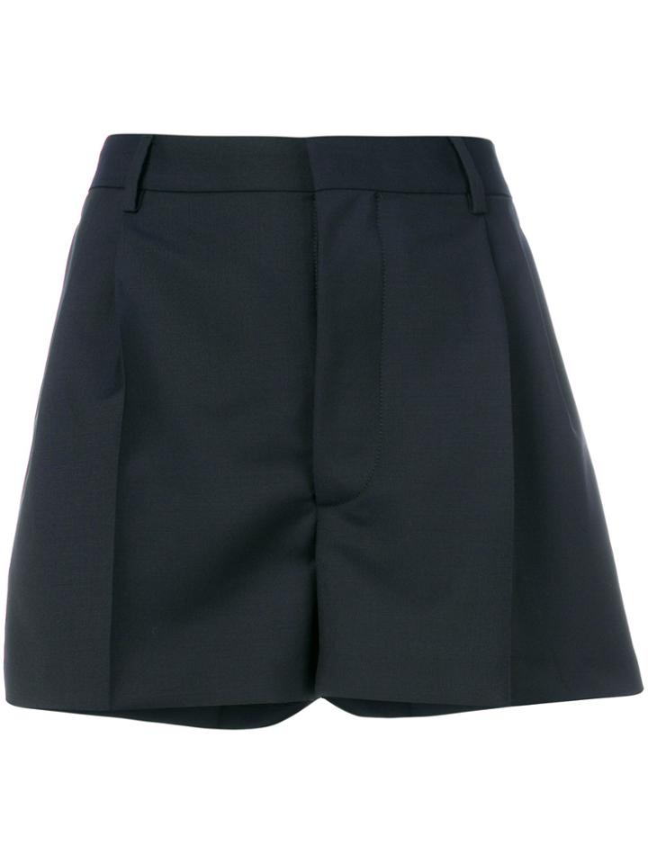 Miu Miu High Rise Tailored Shorts - Blue