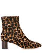 Loeffler Randall Gema Leopard Print Boots - Black