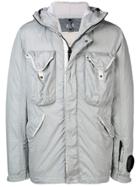 Cp Company Goggle Hooded Down Jacket - Grey