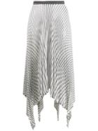 Mrz Pleated Asymmetric Skirt - White