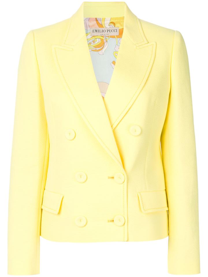 Emilio Pucci Double-breasted Blazer - Yellow & Orange