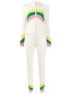 Perfect Moment Knitted Chevron Jumpsuit - White