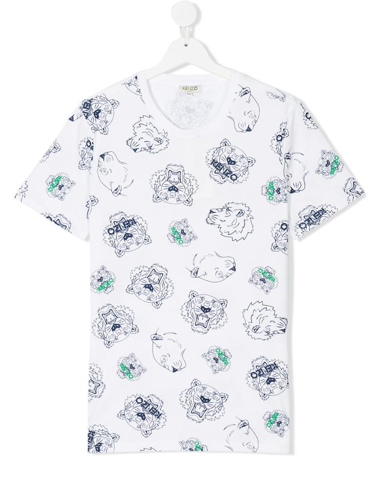 Kenzo Kids Tiger Friends T-shirt - White