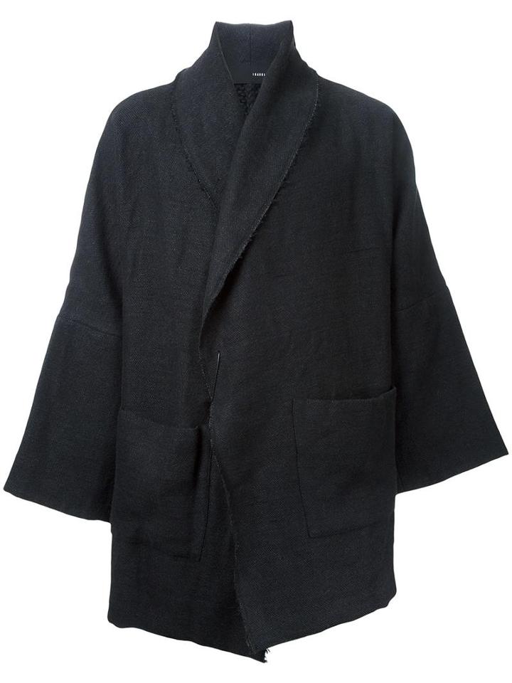 Isabel Benenato Patch Pocket Coat, Men's, Size: 48, Grey, Linen/flax/virgin Wool
