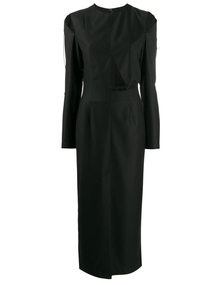 Matériel Cutout Crepe Dress - Black