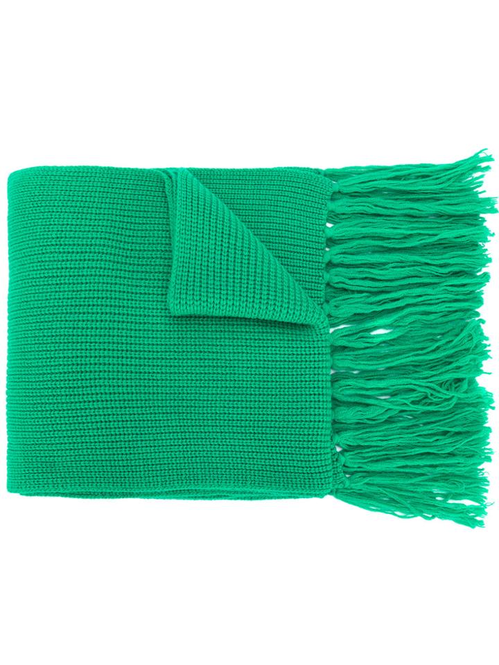Ami Alexandre Mattiussi Fisherman's Rib Scarf - Green