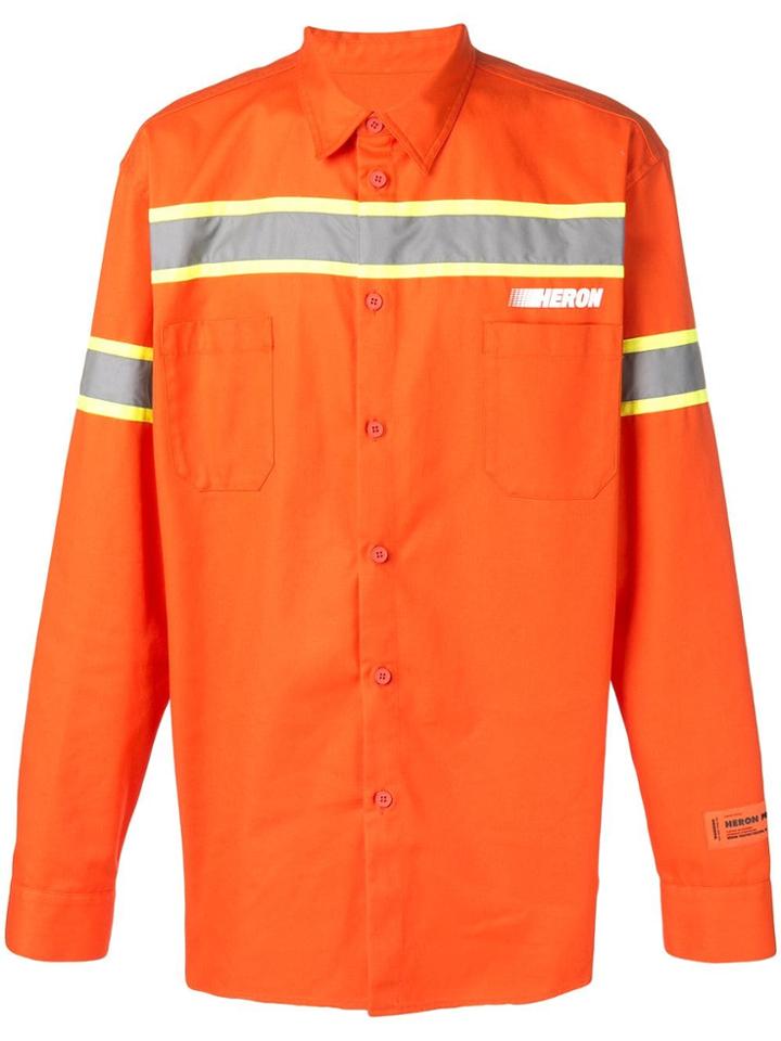 Heron Preston Reflective Panel Shirt - Orange