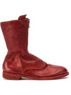 Guidi Zipped Ankle Boots - Red