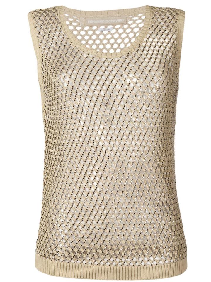 Ermanno Scervino Sheer Knitted Top - Neutrals