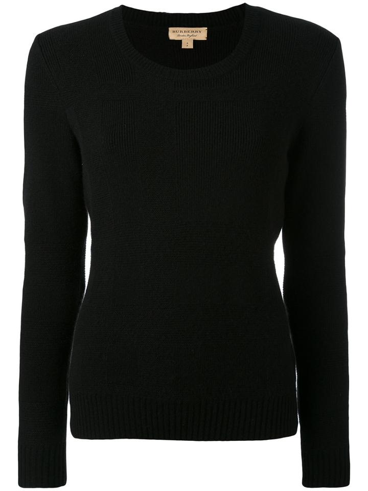 Burberry - Crew Neck Jumper - Women - Cashmere/wool - S, Black, Cashmere/wool