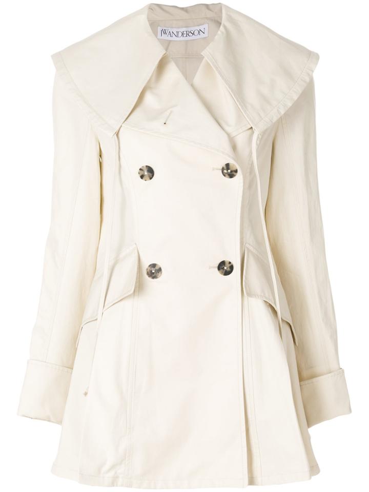 Jw Anderson Double Breasted Coat - Nude & Neutrals