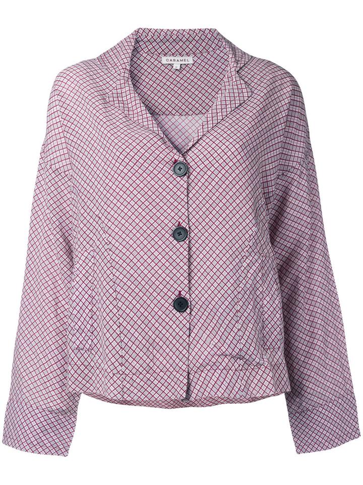 Caramel - Flared Sleeves Checked Shirt - Women - Cotton/viscose - 10, Red, Cotton/viscose